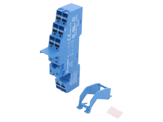 Socket; PIN: 8; 8A; 250VAC; 097.01,097.71; op DIN-rail; veerklemmen Socket; PIN: 8; 8A; 250VAC; 097.01,097.71; op DIN-rail; veerklemmen
